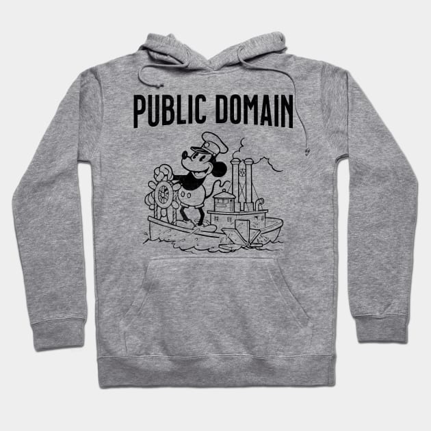 Steamboat Willie Public Domain Hoodie by MEWRCH